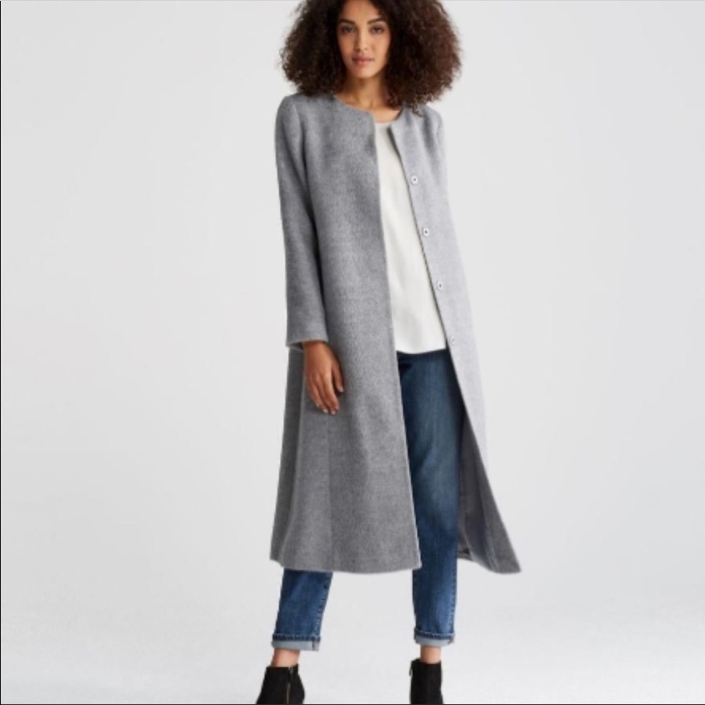 Eileen Fisher Alpaca Wool Suri Coat - XS (fit S/M)
